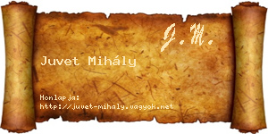 Juvet Mihály névjegykártya
