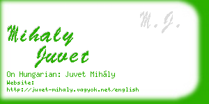 mihaly juvet business card
